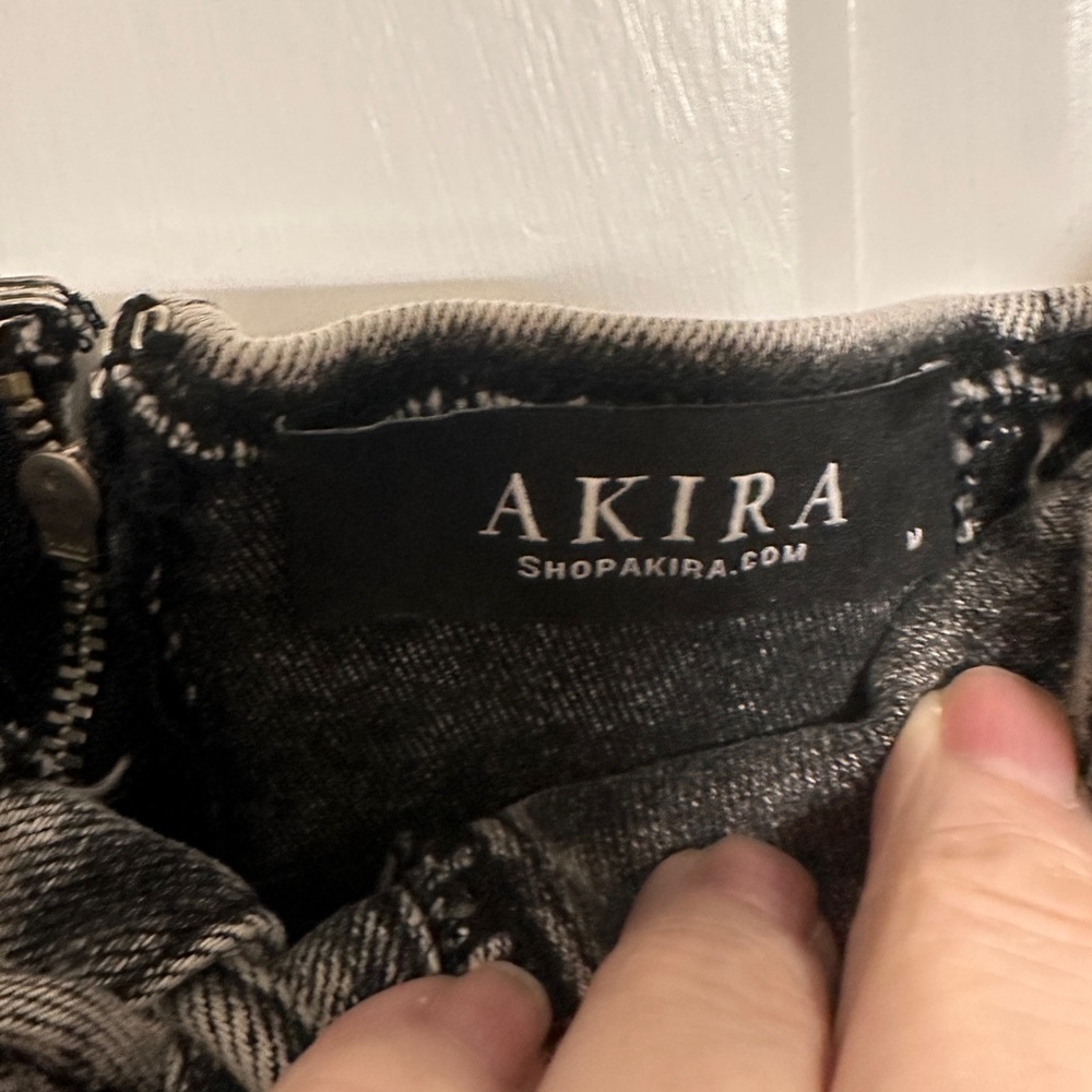 AKIRA Black and Gray Denim Corset - Picture 4 of 9